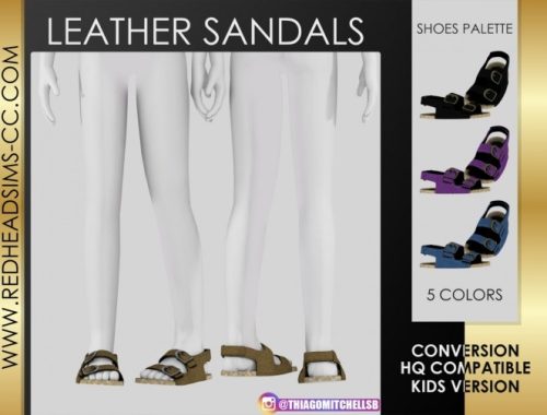 LEATHER SANDALS  by Thiago Mitchell at REDHEADSIMS