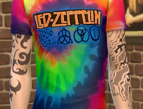 Led Zeppelin Homage Tie Dyed Tee by Wykkyd