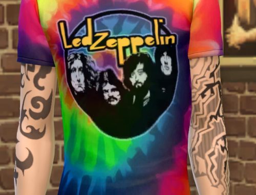 Led Zeppelin Homage Tie Dyed Tee by Wykkyd