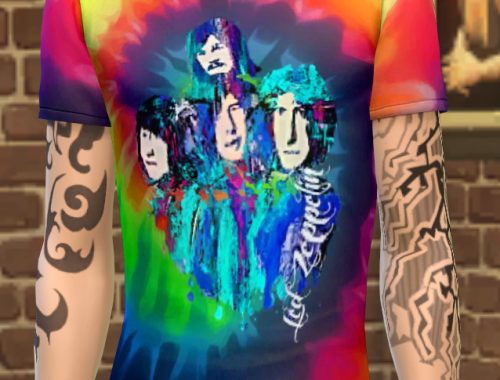 Led Zeppelin Homage Tie Dyed Tee by Wykkyd