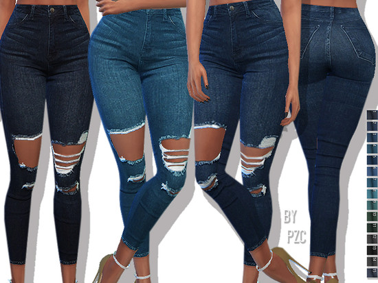 Les Twins Denim Fall Jeans - The Sims 4 Catalog