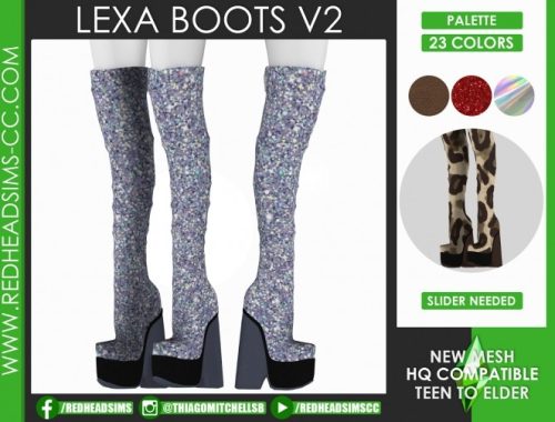 LEXA BOOTS by Thiago Mitchell at REDHEADSIMS