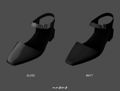 Lilac strap shoes at MMSIMS