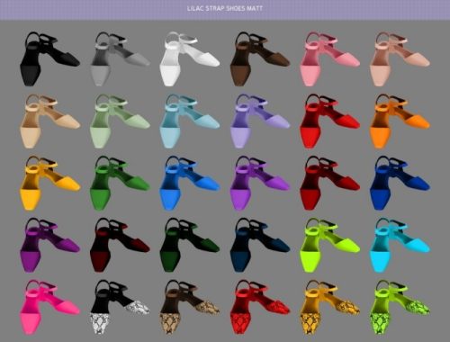 Lilac strap shoes at MMSIMS