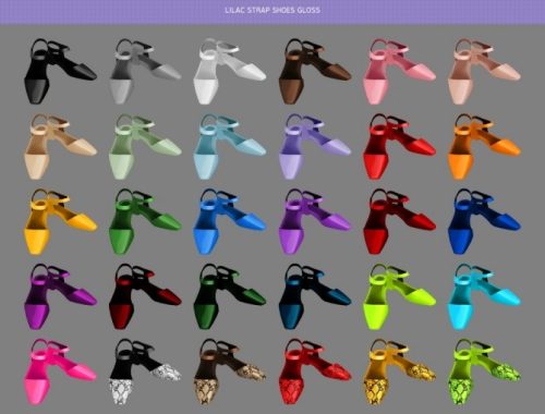 Lilac strap shoes at MMSIMS