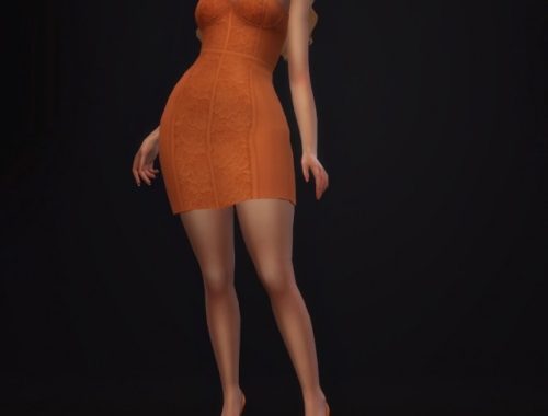LILLIE DRESS at Candy Sims 4