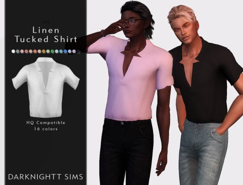 Linen Tucked Shirt