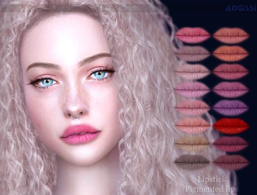 Lipstick-Pigmented lips