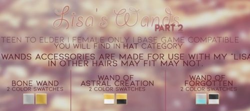 LISA’S WANDS pt.2 at Candy Sims 4