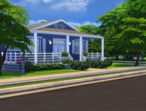 Little Blue Cottage by EzzieValentine at Mod The Sims