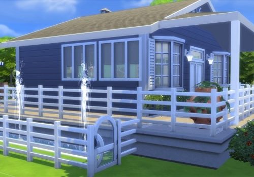 Little Blue Cottage by EzzieValentine at Mod The Sims