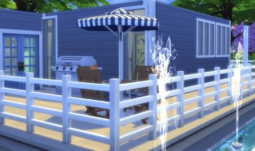 Little Blue Cottage by EzzieValentine at Mod The Sims