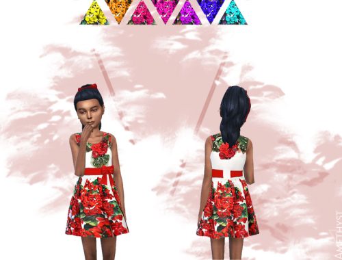 Little me - floral girl dress