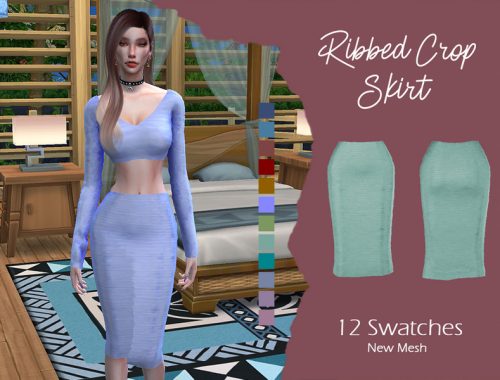 LMCS Ribbed Crop Skirt