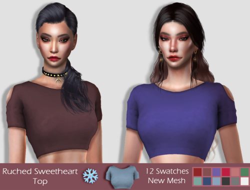 LMCS Ruched Sweetheart Top