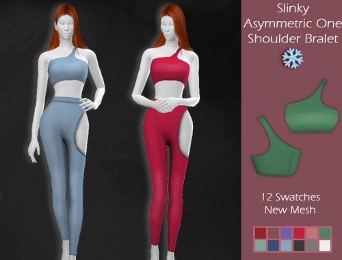 LMCS Slinky Asymmetric One Shoulder Bralet