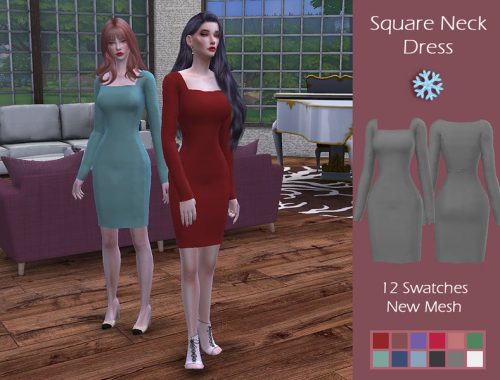 LMCS Square Neck Dress