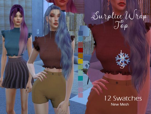 LMCS Surplice Wrap Top