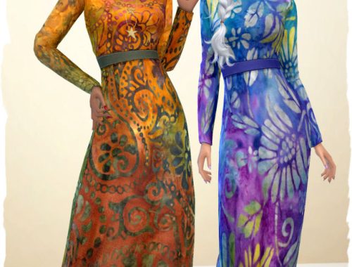 Long dress by Chalipo at All 4 Sims