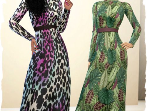 Long dress by Chalipo at All 4 Sims
