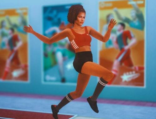 Long Jump Pose Pack at Katverse