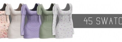 LORENZA DRESS 2 VERSIONS at Simpliciaty
