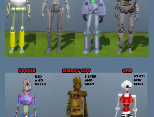 Lots More Bots, 21 New Servo Overrides by Esmeralda at Mod The Sims