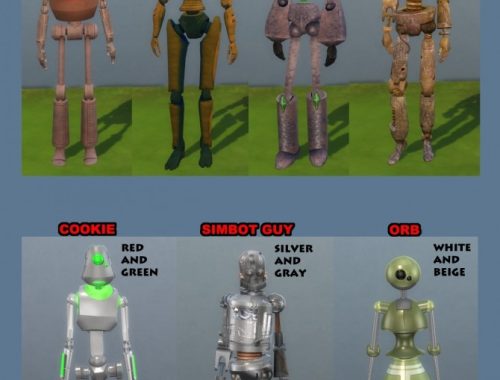 Lots More Bots, 21 New Servo Overrides by Esmeralda at Mod The Sims