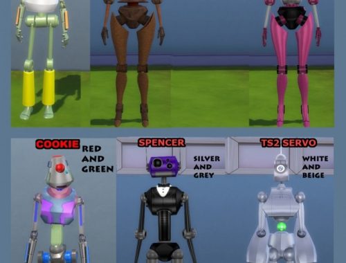 Lots More Bots, 21 New Servo Overrides by Esmeralda at Mod The Sims