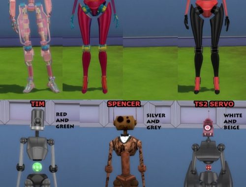 Lots of Bots – 21 Colourful Servo Overrides by Esmeralda at Mod The Sims