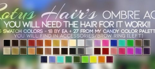 LOTUS HAIR’S OMBRE ACC at Candy Sims 4