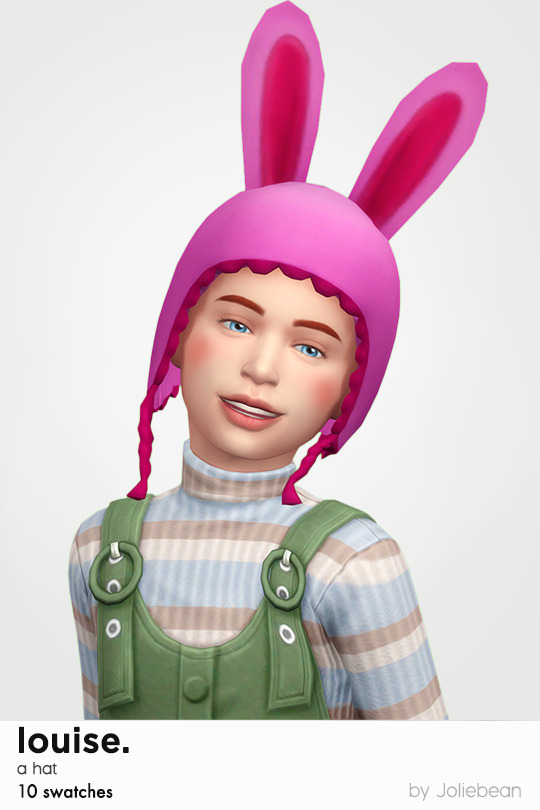 Louise hat with bunny ears for children at Joliebean - The Sims 4