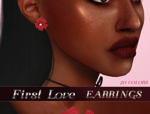 Love words & first love earrings at Praline Sims