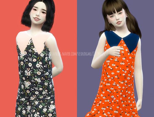Lovely flower dress CF at Ahri Sim4