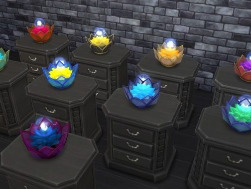 Luminous ball in lotus flower