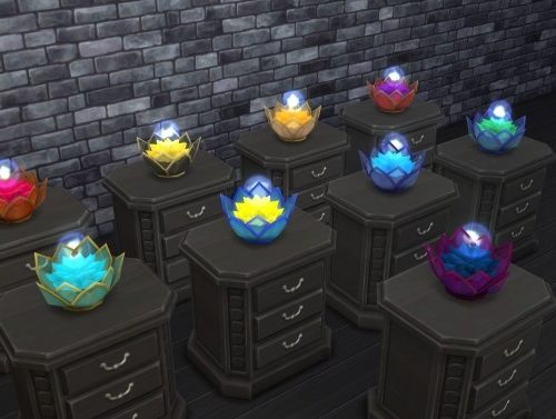Luminous ball in lotus flower