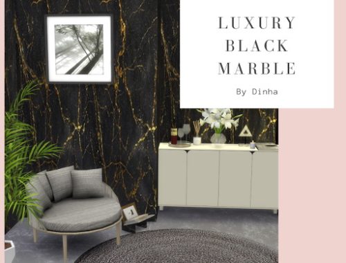 Luxury Black Gold Marble: Matching Floor and Wall at Dinha Gamer