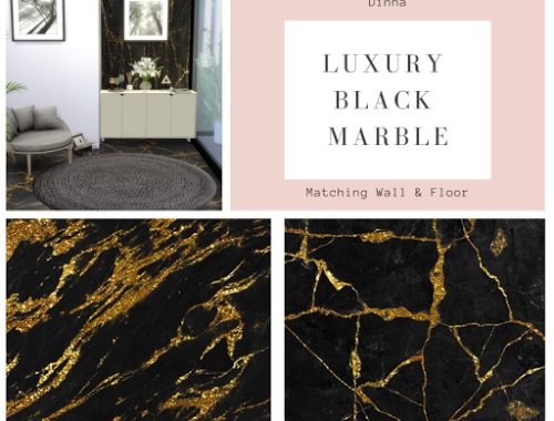 Luxury Black Gold Marble: Matching Floor and Wall at Dinha Gamer