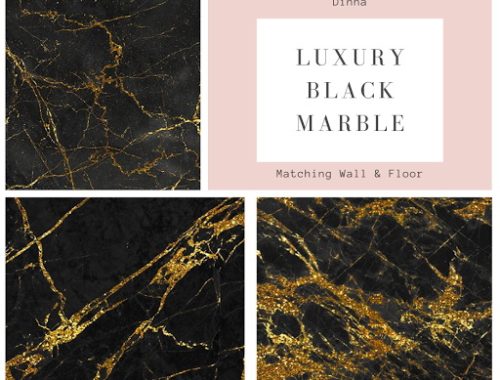 Luxury Black Gold Marble: Matching Floor and Wall at Dinha Gamer