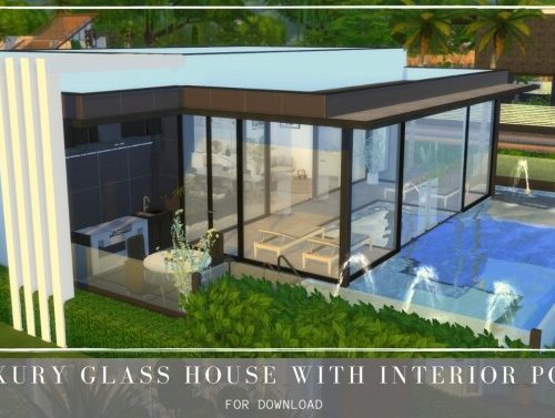 LUXURY GLASS HOUSE WITH INSIDE POOL at Dinha Gamer