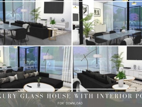 LUXURY GLASS HOUSE WITH INSIDE POOL at Dinha Gamer