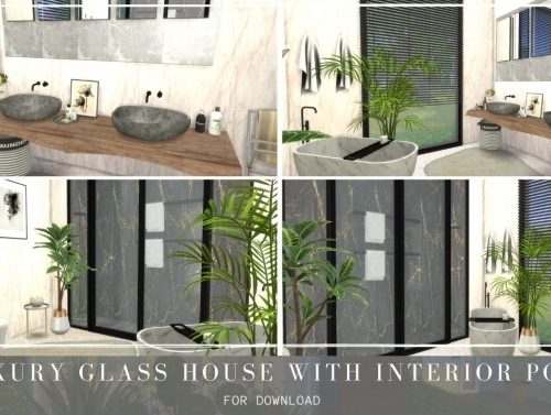 LUXURY GLASS HOUSE WITH INSIDE POOL at Dinha Gamer