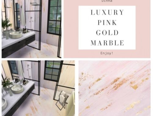 Luxury Pink Gold Marble Set at Dinha Gamer