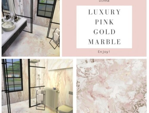 Luxury Pink Gold Marble Set at Dinha Gamer