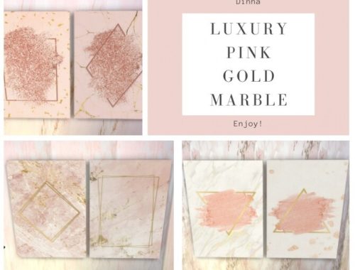 Luxury Pink Gold Marble Set at Dinha Gamer