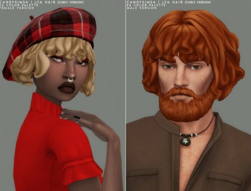 LYA HAIR CURLY EDITION at Candy Sims 4