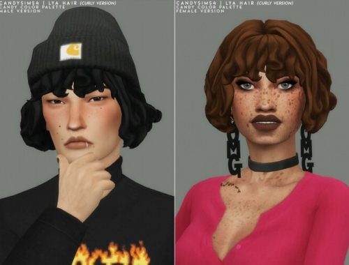 LYA HAIR CURLY EDITION at Candy Sims 4