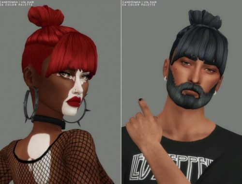 LYA short hair at Candy Sims 4