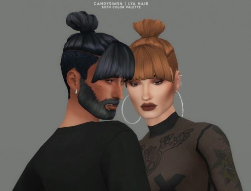 LYA short hair at Candy Sims 4