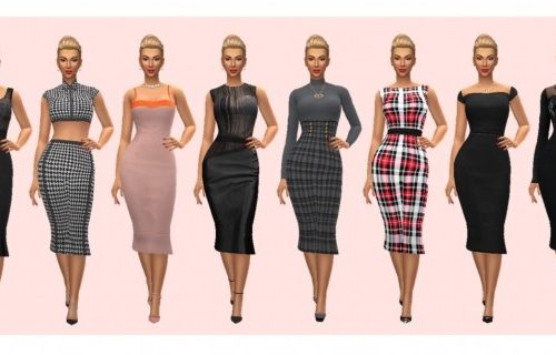 LYD’S FLOUNCE HEM DRESS RECOLOUR at Sims4Sue